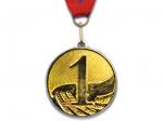 Медаль спортивная с лентой за 1 место. Диаметр 5 см: 5200-13