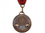 Медаль спортивная с лентой за 3 место. Диаметр 5 см: 507-3