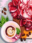 Ароматный кофе и розы