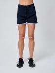 Спортивные женские шорты big size темно-синего цвета 212312TS