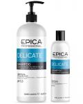 *Epi91347, EPICA Delicate Бессульфатный шампунь 1000 мл. для деликатного очищения с гиалуроновой кислотой