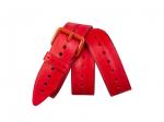 Кожаный красный мужской джинсовый ремень B40-1105