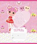 Тетрадь ACTION!  LALALOOPSY, мелованный картон, линейка,вд-лак, ф. А5, 12 л., 4 дизайна