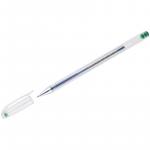 Ручка гелевая Crown Hi-Jell зеленая 0,5 мм, штрих-код, HJR-500B