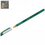 Ручка шариковая Berlingo xGold зеленая, 0,7 мм, игольчатый стержень, грип, CBp_07503