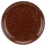 Акция5% "Мрамор" Тарелка мелкая керамическая 240мм, h25мм, коричневый (Россия)