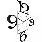 Часы настенные "Загадка" 35х54,5 см, мягкий ход, циферблат серый, пластм. черный (Китай)