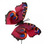 Декор "Бабочка" 12 см на проволке 25 см, цвета микс (Китай)