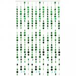Штора межкомнатная 90х200см "Оберег от сглаза" зеленый, 12 нитей, пленка ПВХ, коробка ПВХ (Китай)