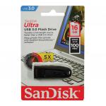 Флеш-диск 16GB SANDISK Ultra USB 3.0, черный, SDCZ48-016G-U46