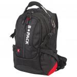 Рюкзак B-PACK "S-08" (БИ-ПАК) универсальный, с отд.для ноутбука, влагостойк., черн,50х32х17см,226955