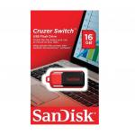 Флеш-диск 16GB SANDISK Cruzer Switch USB 2.0, черный/красный, SDCZ52-016G-B35