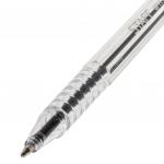 Ручка шариковая STAFF, СИНЯЯ, шестигранная, корпус прозрачный, узел 1мм, линия 0,5мм, 142815
