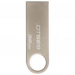 Флеш-диск 32GB KINGSTON DataTraveler SE9 USB 2.0, металл. корпус, серебристый, DTSE9H/32GB
