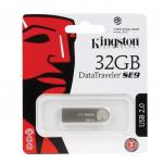 Флеш-диск 32GB KINGSTON DataTraveler SE9 USB 2.0, металл. корпус, серебристый, DTSE9H/32GB