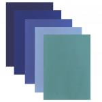 Цветной фетр для творчества А4 BRAUBERG/ОСТРОВ СОКРОВИЩ 5 л., 5 цв., толщина 2 мм, оттенки синего, 660641