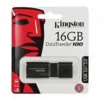 Флеш-диск 16GB KINGSTON DataTraveler 100 G3 USB 3.0, черный, DT100G3/16GB