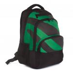 Рюкзак GRIZZLY универсальный, черный/зеленый, 32х45х23 см, RU-924-1/2