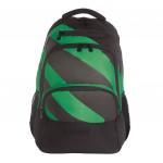 Рюкзак GRIZZLY универсальный, черный/зеленый, 32х45х23 см, RU-924-1/2