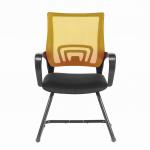 Кресло для приемных и переговорных BRABIX Fly CF-100, оранжевое/черное TW-38-3/TW-11, 532088