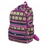 Рюкзак BRAUBERG молодежный, Фиолетовые узоры, канвас, 47х32х14 см, 227069