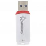 Флеш-диск 4GB SMARTBUY Crown USB 2.0, белый, SB4GBCRW-W