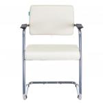 Кресло для приемных и переговорных CH-271N-V/SL/OR-10, экокожа, хром, бежевое, ш/к 73084