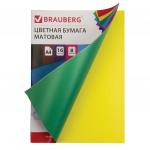 Цветная бумага А4 офсетная, 16 л. 8 цв., на скобе, BRAUBERG, 200х275 мм, Космос, 129919