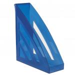 Лоток вертикальный для бумаг BRAUBERG "Office style", 245х90х285 мм, тонированнный синий, 237282