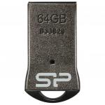 Флеш-диск 64GB SILICON POWER Touch T01 USB 2.0, металл. корпус, черный, SP064GBUF2T01V3K