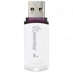 Флеш-диск 8GB SMARTBUY Paean USB 2.0, белый, SB8GBPN-W