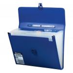 Папка-портфель пласт. BRAUBERG А4 (332х245х35мм), 13 отделений,синий, 221379