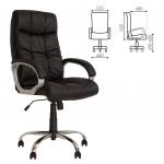 Кресло офисное "Matrix", экокожа, хромированное пятилучие, черное ECO-30, TILT CHR68, ш/к 19086