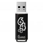 Флеш-диск 64GB SMARTBUY Glossy USB 3.0, тёмно-серый, SB64GBGS-DG