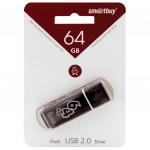Флеш-диск 64GB SMARTBUY Glossy USB 3.0, тёмно-серый, SB64GBGS-DG