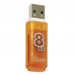 Флеш-диск 8GB SMARTBUY Glossy USB 2.0, оранжевый, SB8GBGS-Or