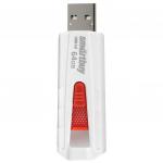 Флеш-диск 64GB SMARTBUY Iron USB 3.0, белый/красный, SB64GBIR-W3