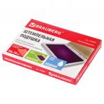 Штемпельная подушка BRAUBERG, 100*80 мм (рабочая поверхность 90*50 мм), фиолетовая краска, 236869