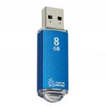 Флеш-диск 8GB SMARTBUY V-Cut USB 2.0, металл. корпус, синий, SB8GBVC-B