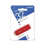 Флеш-диск 32GB SMARTBUY Dock USB 2.0, красный, SB32GBDK-R