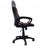 Кресло компьютерное BRABIX Rider EX-544, экокожа черная/ткань красная, 531583