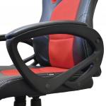 Кресло компьютерное BRABIX Rider EX-544, экокожа черная/ткань красная, 531583