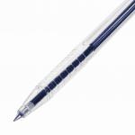 Ручка шариковая настольная BRAUBERG Counter Pen, СИНЯЯ, пружинка, корпус серебристый, 0,5мм, 143258