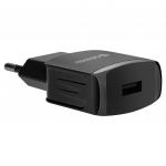 Зарядное устройство сетевое (220 В) DEFENDER EPA-02, 1 порт USB, выходной ток 1 А, черное, 83838
