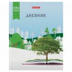 Дневник 5-11 класс 48л., твердый, BRAUBERG, глянцевая ламинация, с подсказом, Мир знаний, 105583