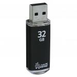 Флеш-диск 32GB SMARTBUY V-Cut USB 2.0, металл. корпус, черный, SB32GBVC-K