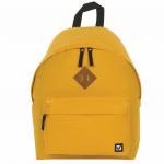 Рюкзак BRAUBERG универсальный, сити-формат, один тон, желтый, 20 литров, 41*32*14 cм, 225378