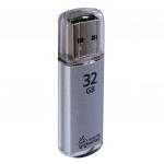 Флеш-диск 32GB SMARTBUY V-Cut USB 2.0, металл. корпус, серебристый, SB32GBVC-S