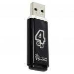 Флеш-диск 4GB SMARTBUY Glossy USB 2.0, черный, SB4GBGS-K