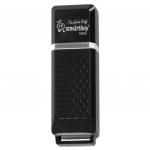 Флеш-диск 16GB SMARTBUY Quartz USB 2.0, черный, SB16GBQZ-K